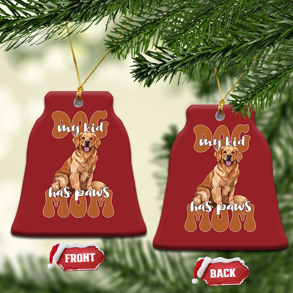 Golden Retriever Christmas Ornament My Kid Has Paws Dog Lover TS02