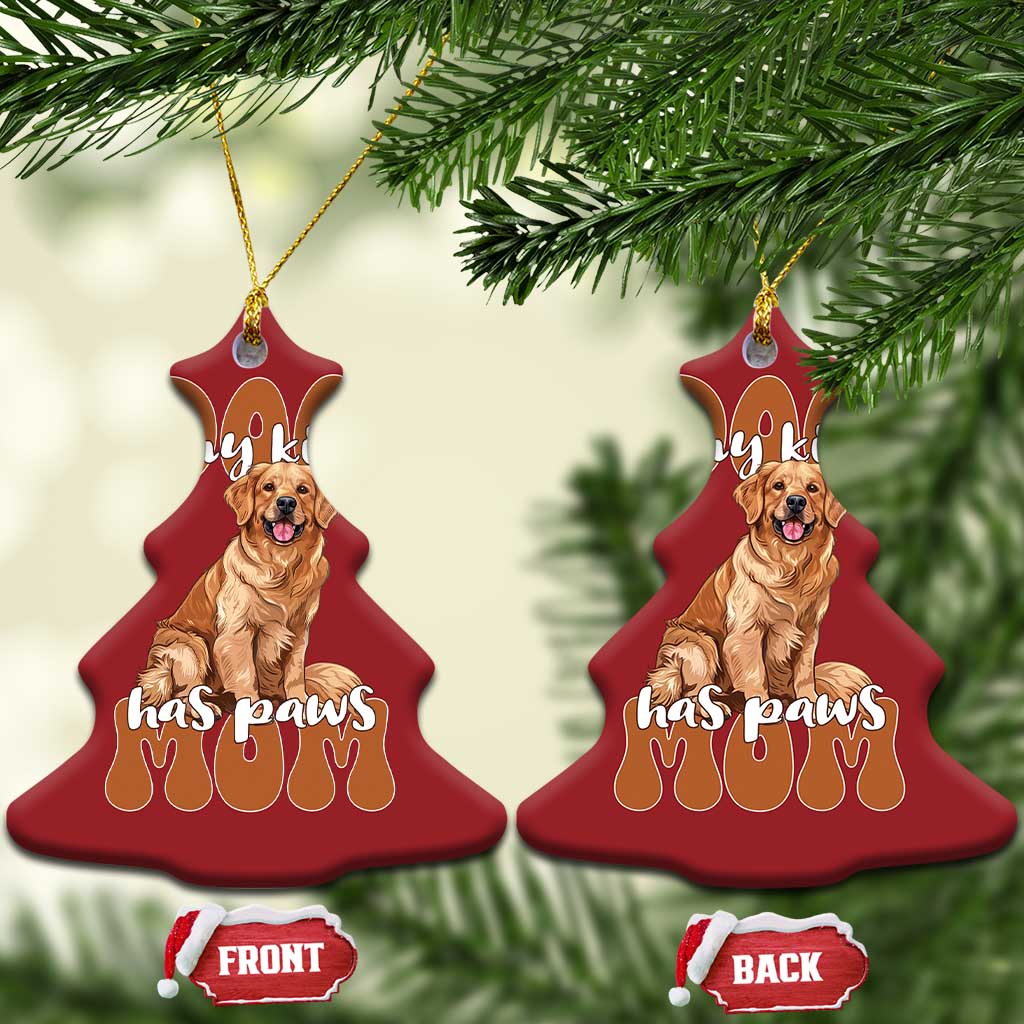 Golden Retriever Christmas Ornament My Kid Has Paws Dog Lover TS02