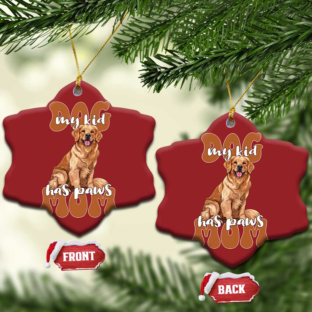 Golden Retriever Christmas Ornament My Kid Has Paws Dog Lover TS02