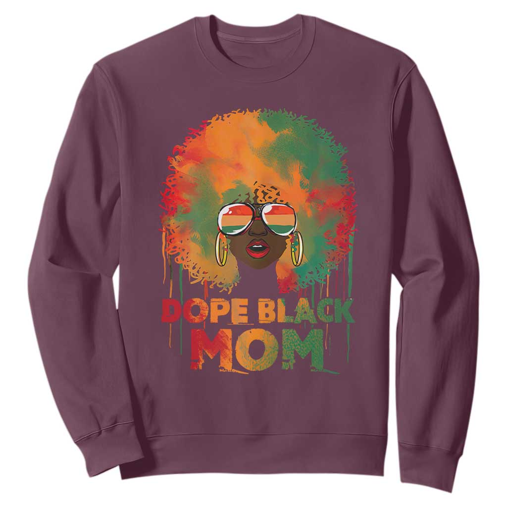 Dope Black Mom Sweatshirt Proud Afro Melanin Woman Mother's Day Gift TS02