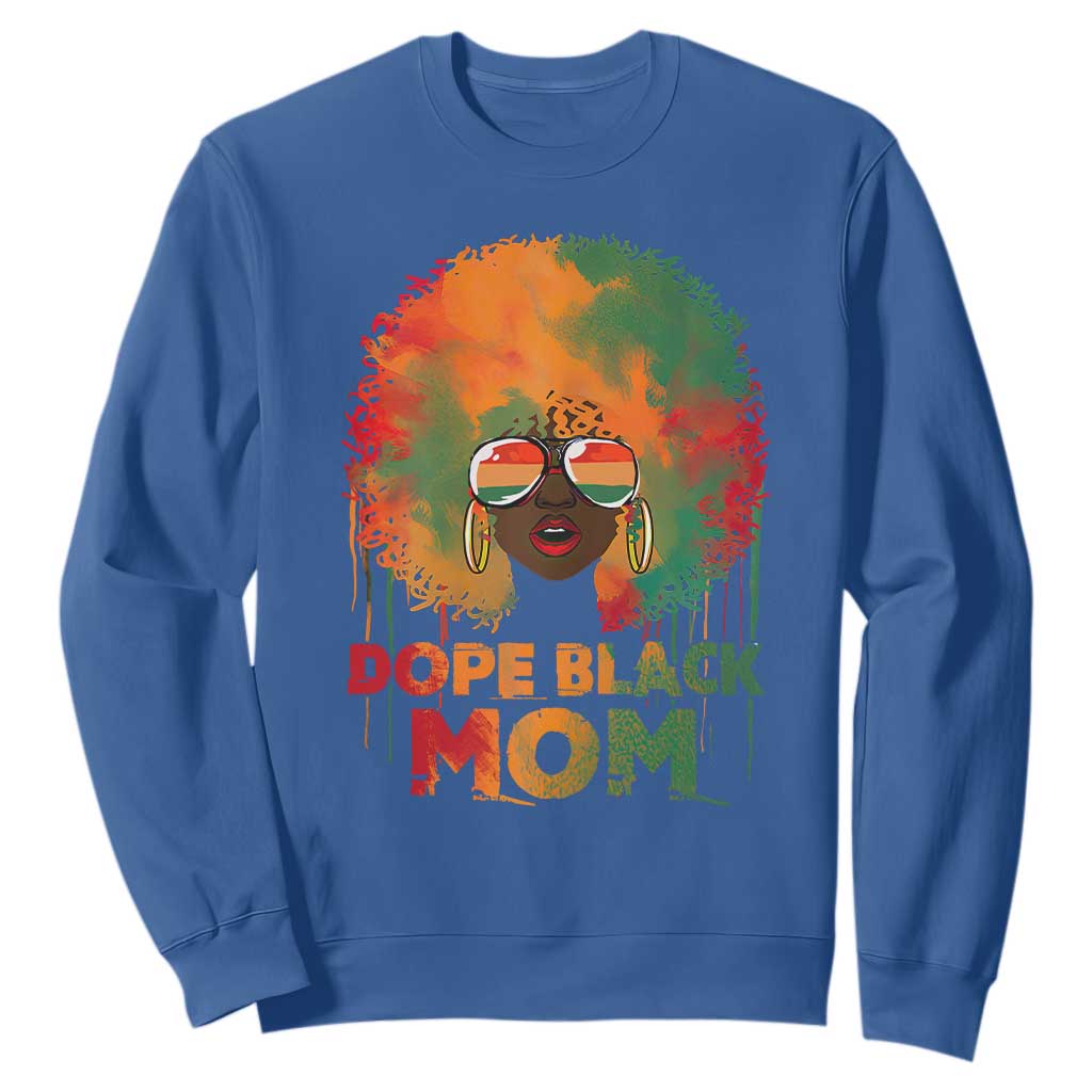 Dope Black Mom Sweatshirt Proud Afro Melanin Woman Mother's Day Gift TS02