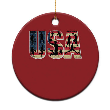 USA American Flag Basketball Christmas Ornament For Sports Enthusiast TS02