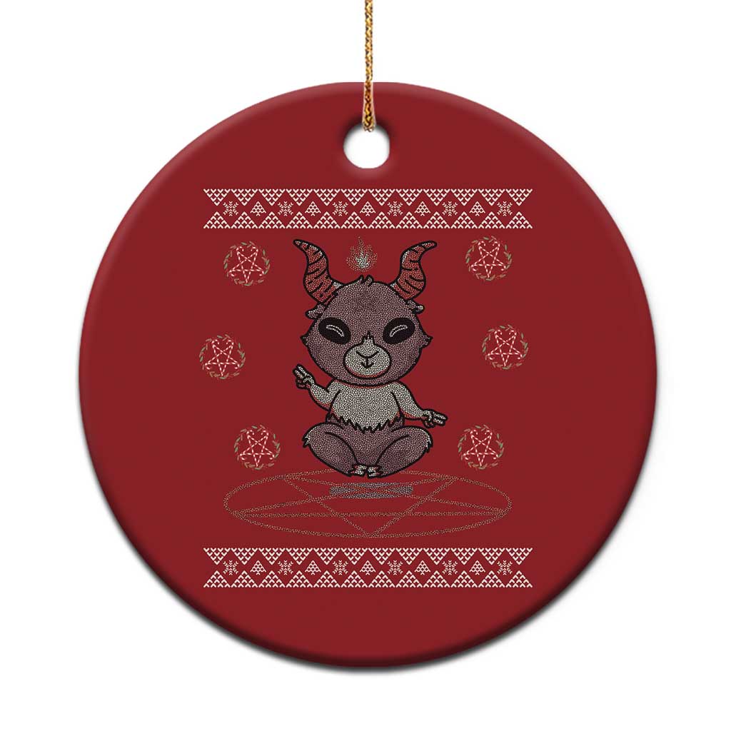 Cute Baby Baphomet Christmas Ornament Ugly Christmas Sweater Occult Gift TS02