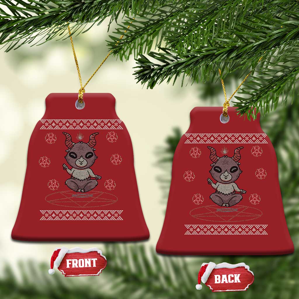 Cute Baby Baphomet Christmas Ornament Ugly Christmas Sweater Occult Gift TS02
