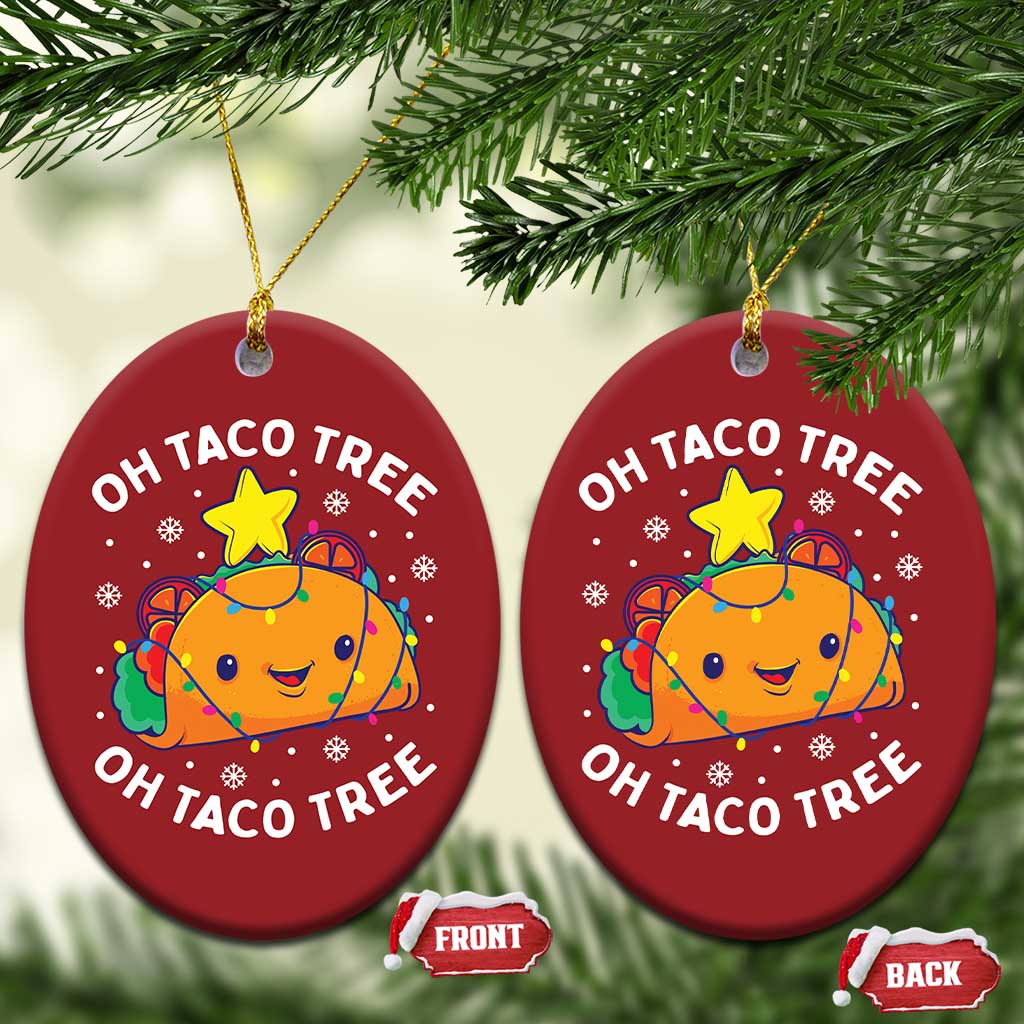 Taco Xmas Tree Christmas Ornament Oh Taco Tree Cute Xmas Mexican Food Lover TS02