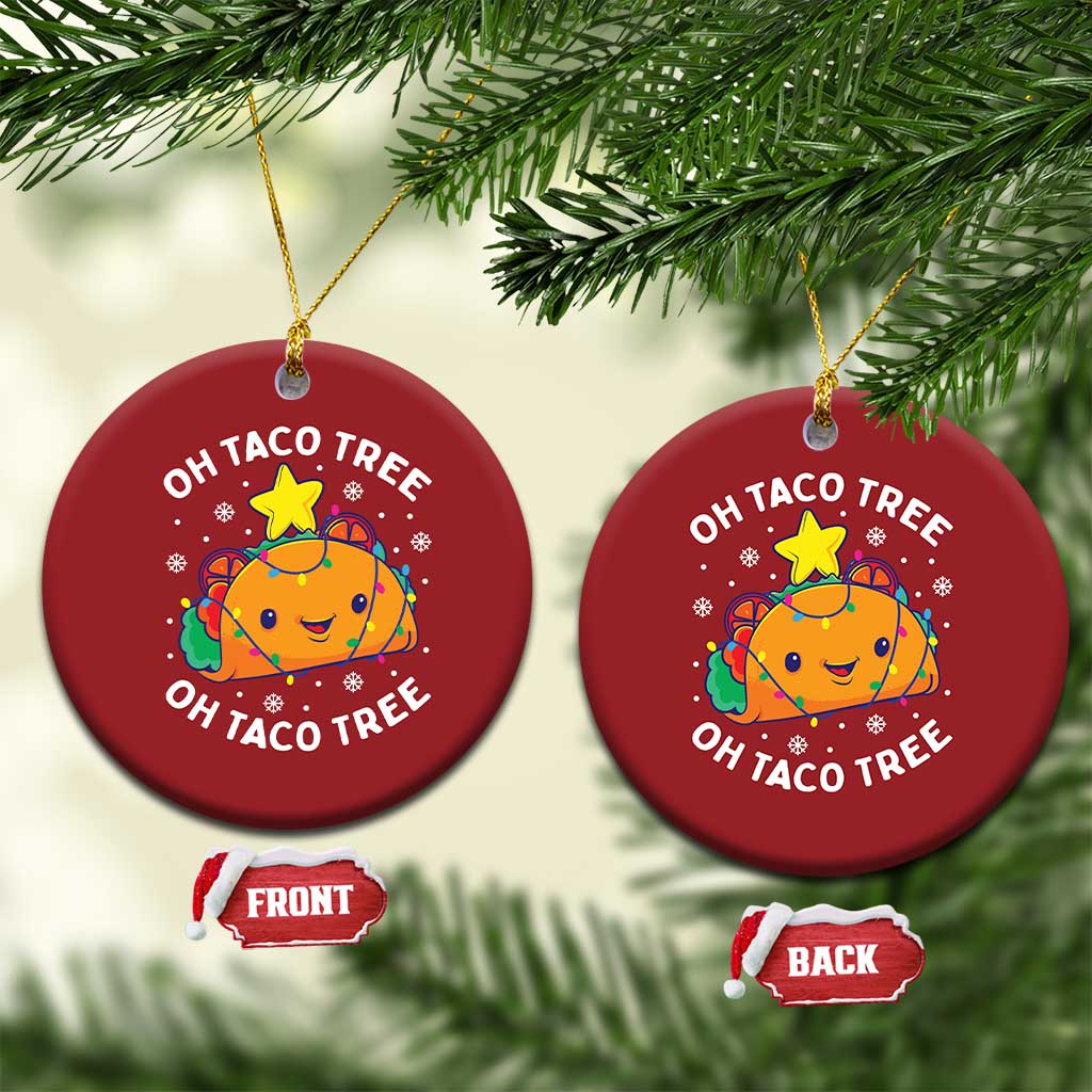 Taco Xmas Tree Christmas Ornament Oh Taco Tree Cute Xmas Mexican Food Lover TS02