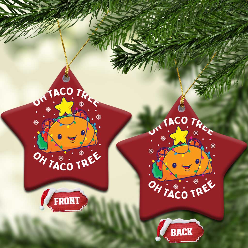 Taco Xmas Tree Christmas Ornament Oh Taco Tree Cute Xmas Mexican Food Lover TS02