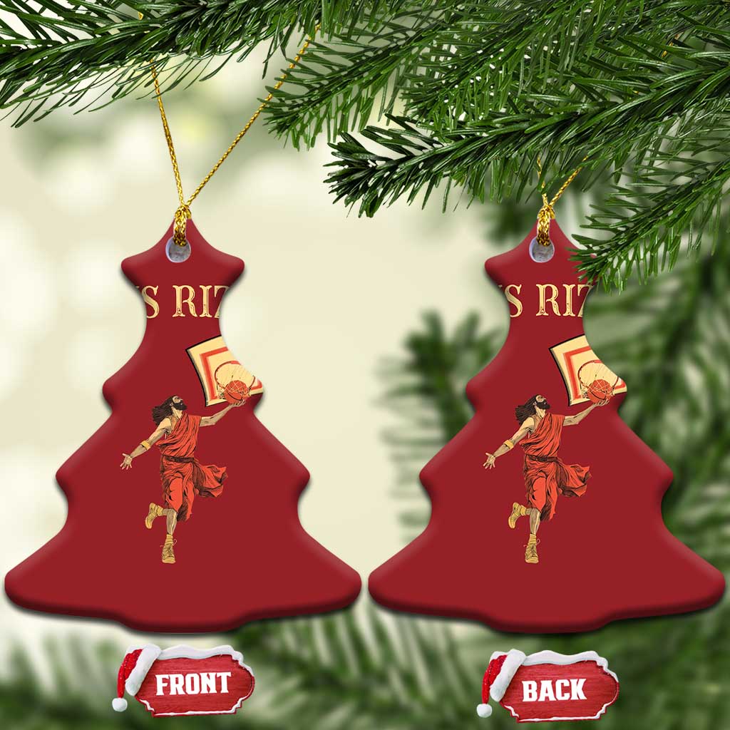 Jesus Basketball Christmas Ornament He Is Rizzin' TS02