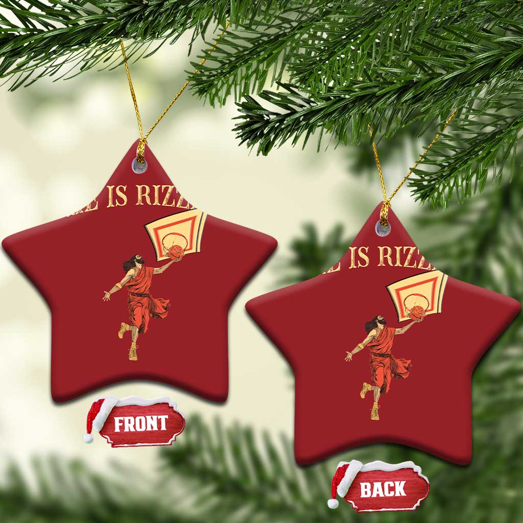 Jesus Basketball Christmas Ornament He Is Rizzin' TS02