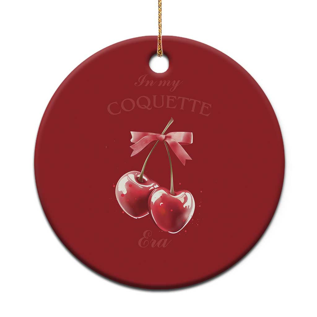 In My Coquette Era Christmas Ornament Red Bow Cherry TS02