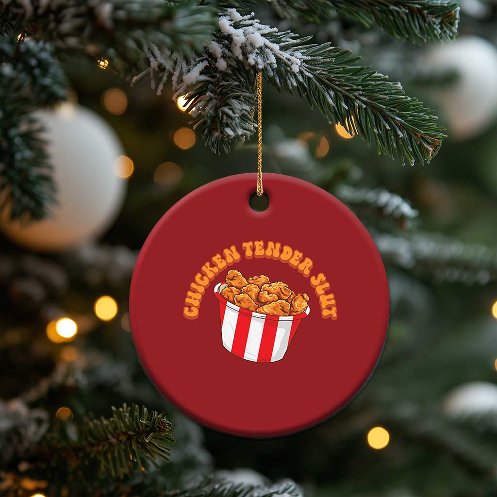 Funny Chicken Tender Slut Christmas Ornament Tendies Bucket TS02
