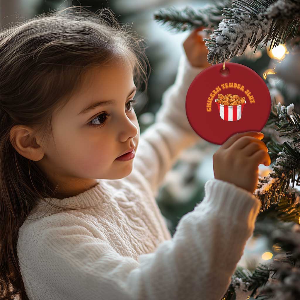 Funny Chicken Tender Slut Christmas Ornament Tendies Bucket TS02