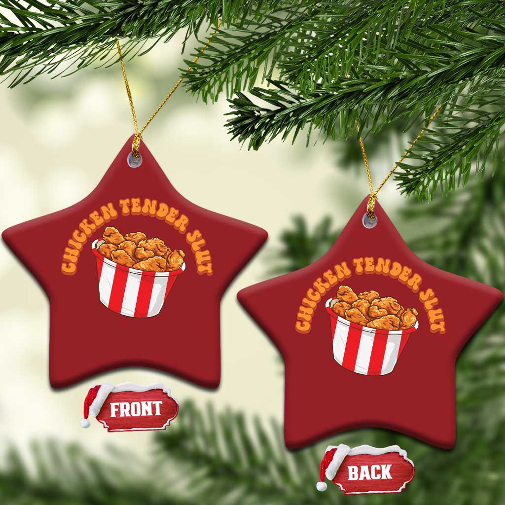 Funny Chicken Tender Slut Christmas Ornament Tendies Bucket TS02