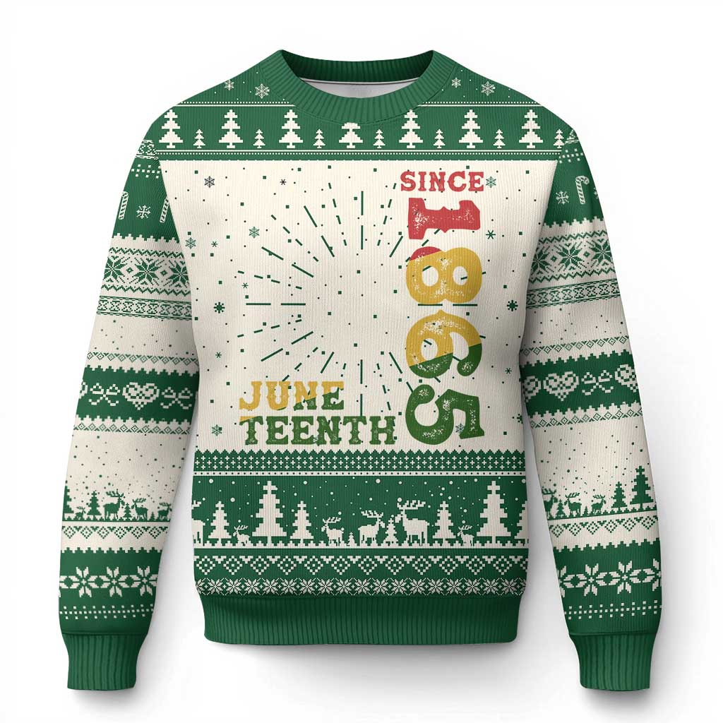 Juneteenth Since 1865 Knit Sweatshirt Freedom Black History Independence Day TS02