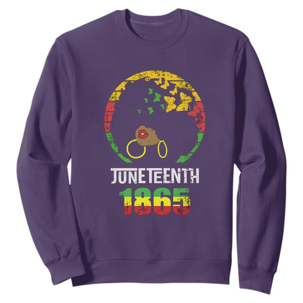 Juneteenth 1865 Sweatshirt Retro Black Woman Pride TS02
