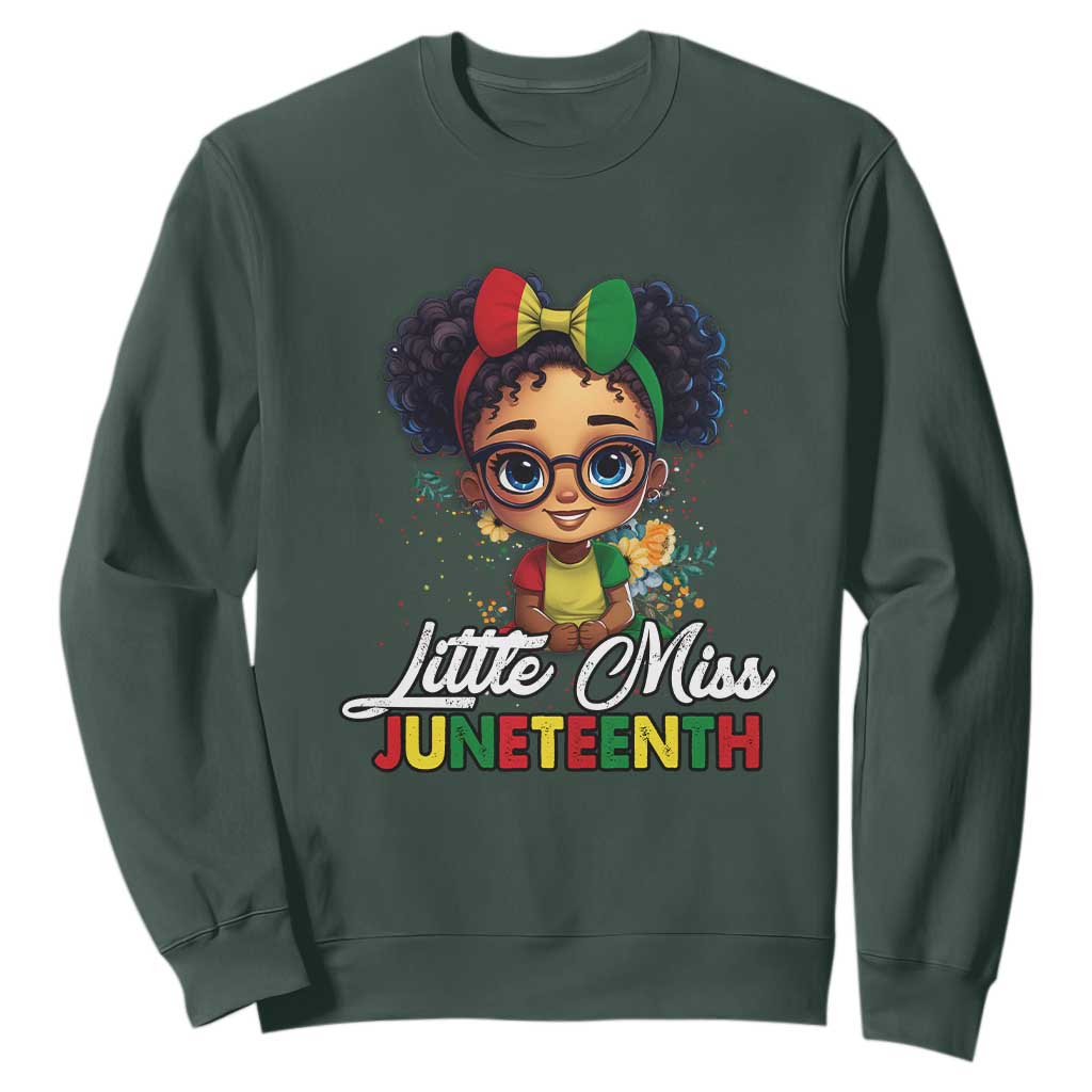 Little Miss Juneteenth Sweatshirt Since 1865 Black History TS02