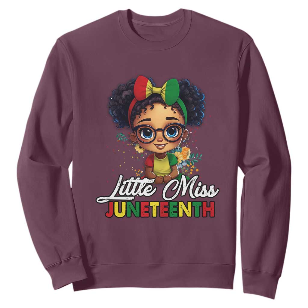 Little Miss Juneteenth Sweatshirt Since 1865 Black History TS02