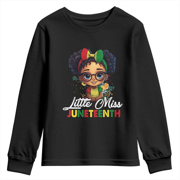 Little Miss Juneteenth Youth Sweatshirt Since 1865 Black History TS02