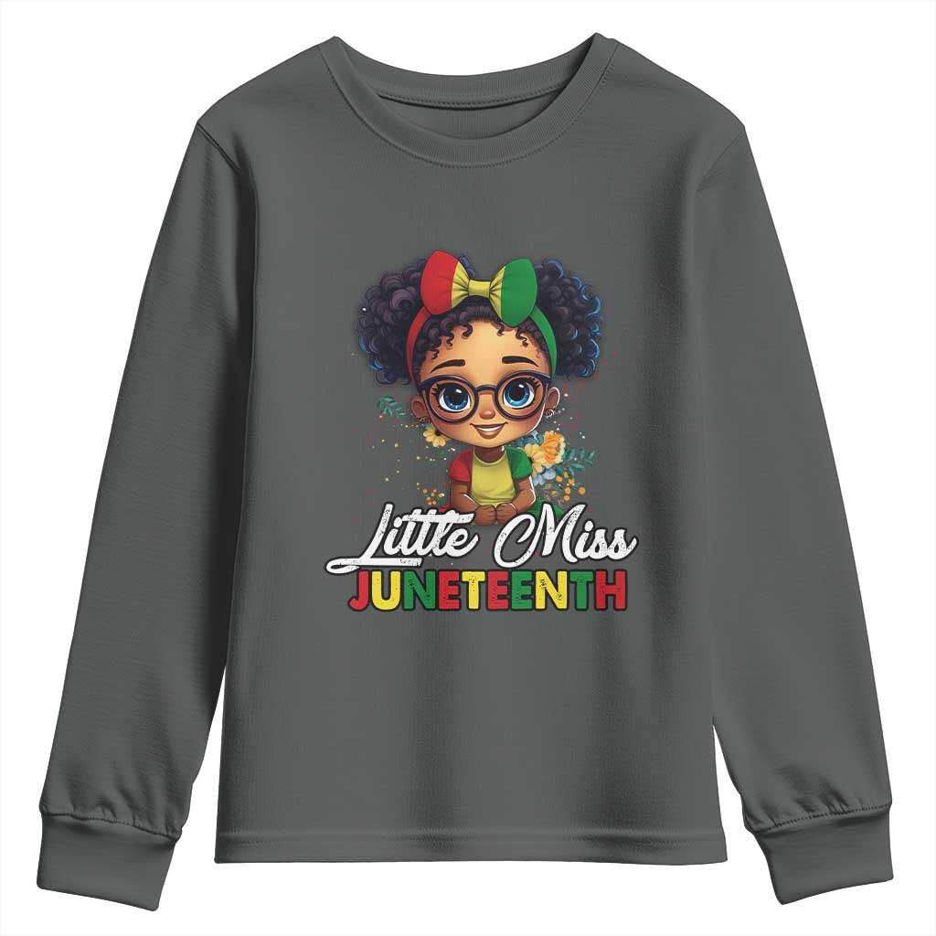 Little Miss Juneteenth Youth Sweatshirt Since 1865 Black History TS02