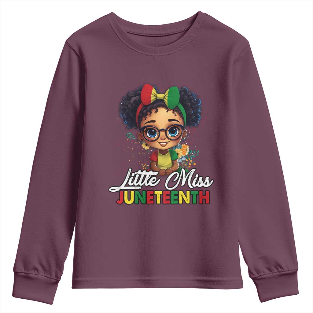 Little Miss Juneteenth Youth Sweatshirt Since 1865 Black History TS02