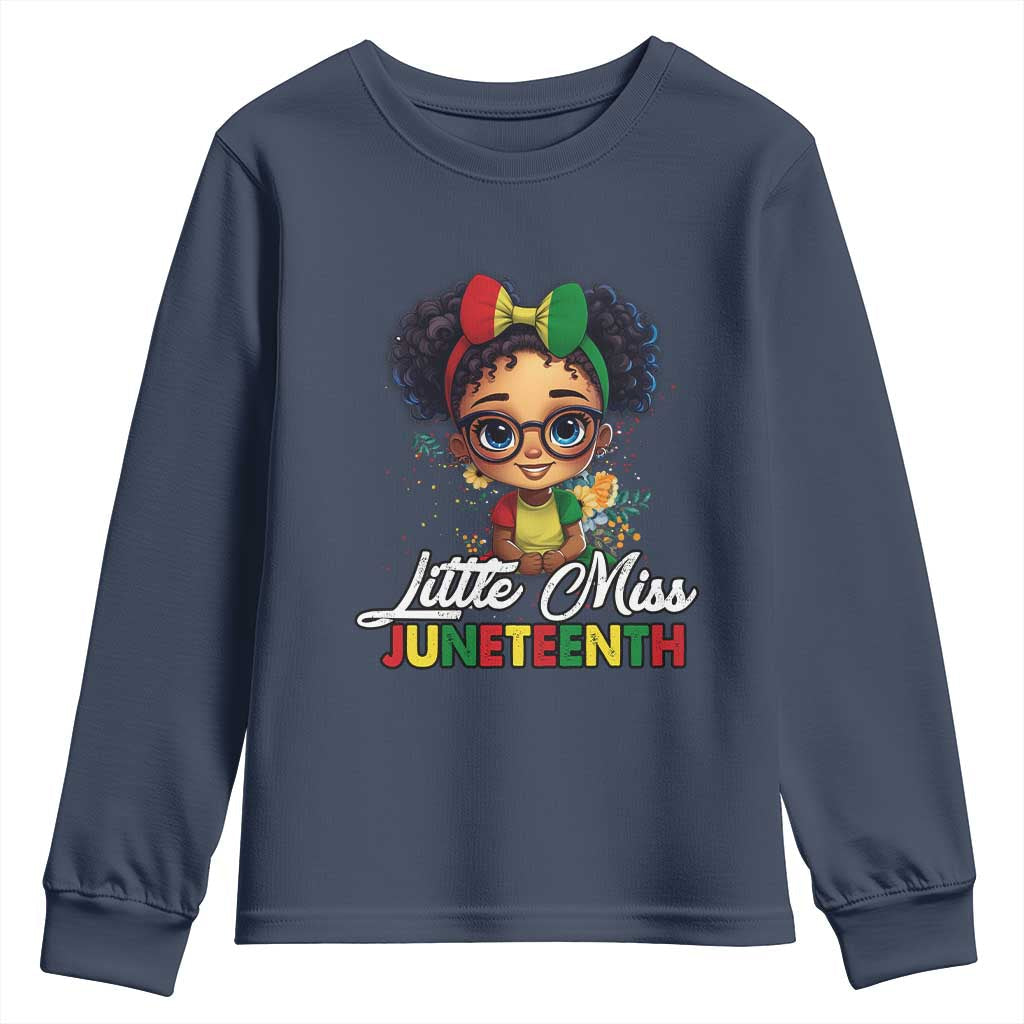 Little Miss Juneteenth Youth Sweatshirt Since 1865 Black History TS02