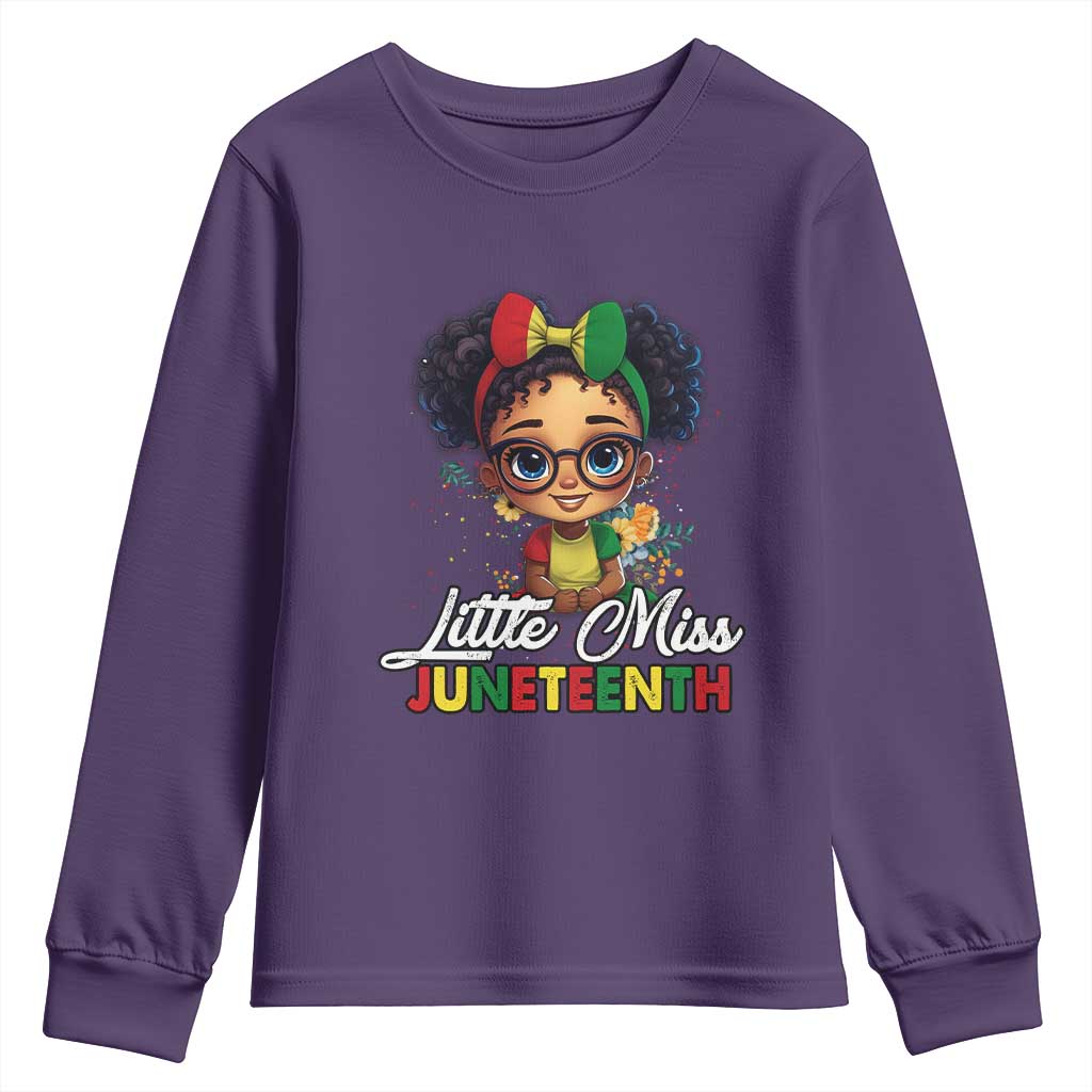 Little Miss Juneteenth Youth Sweatshirt Since 1865 Black History TS02
