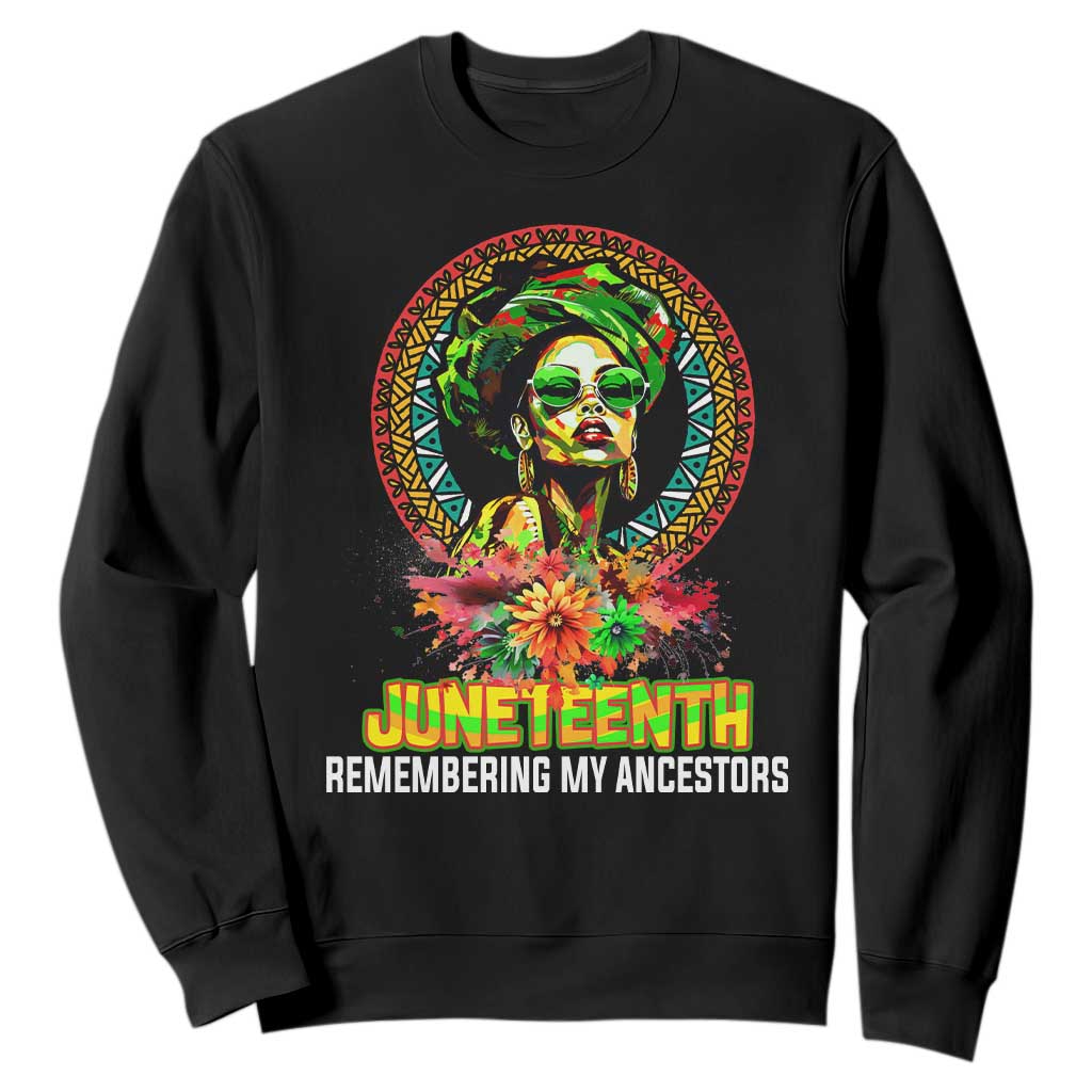 Juneteenth 1865 Sweatshirt Remembering Ancestors African American Woman TS02