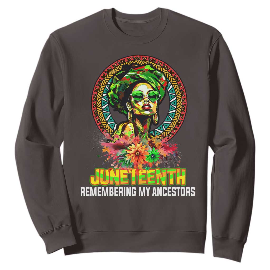 Juneteenth 1865 Sweatshirt Remembering Ancestors African American Woman TS02