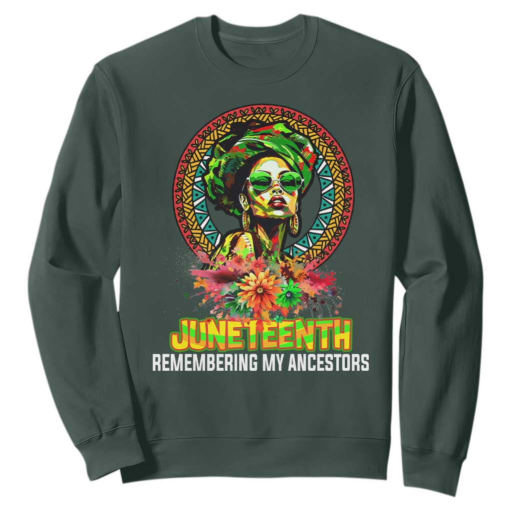 Juneteenth 1865 Sweatshirt Remembering Ancestors African American Woman TS02