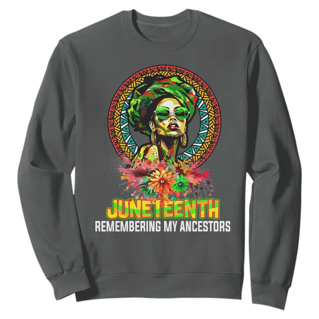 Juneteenth 1865 Sweatshirt Remembering Ancestors African American Woman TS02