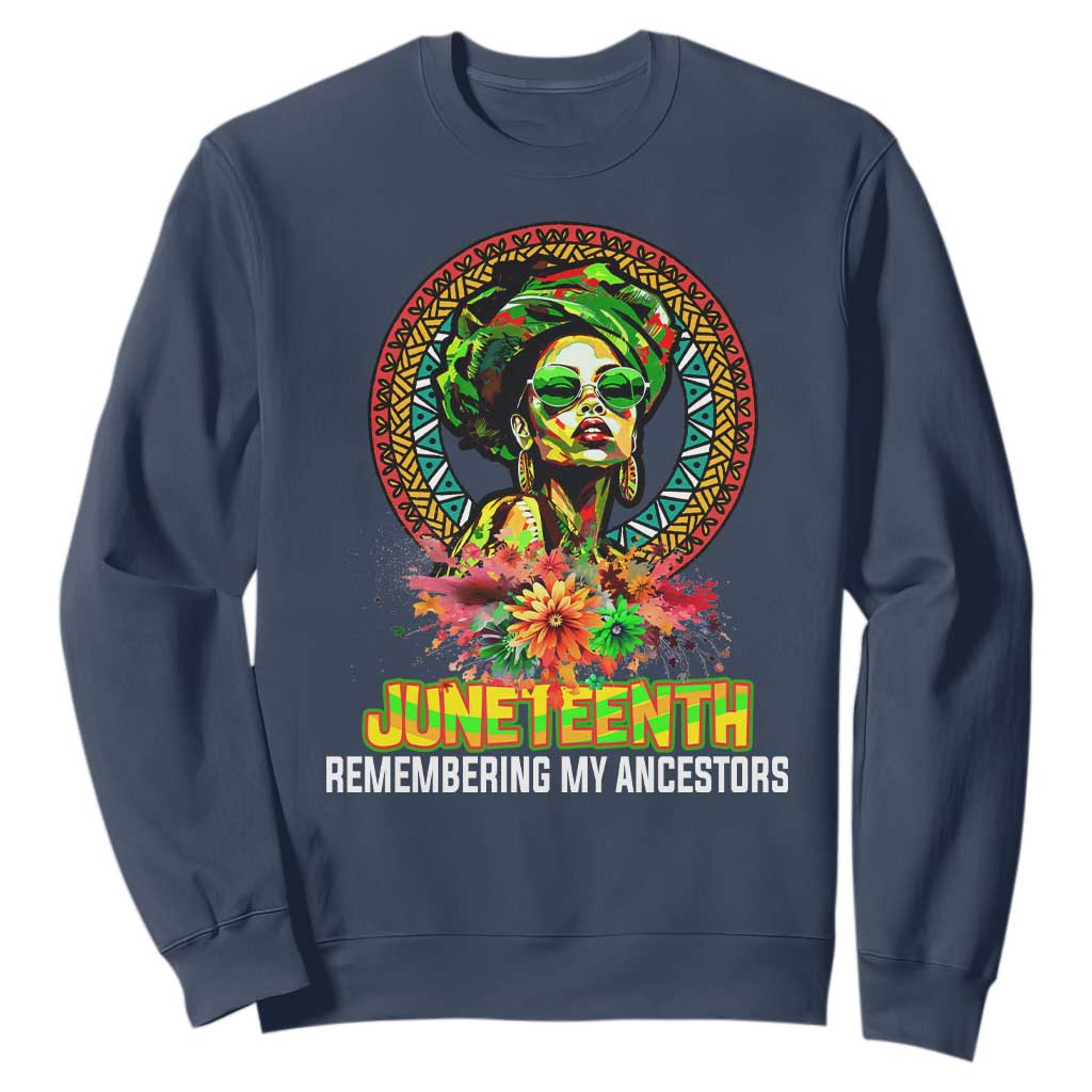 Juneteenth 1865 Sweatshirt Remembering Ancestors African American Woman TS02