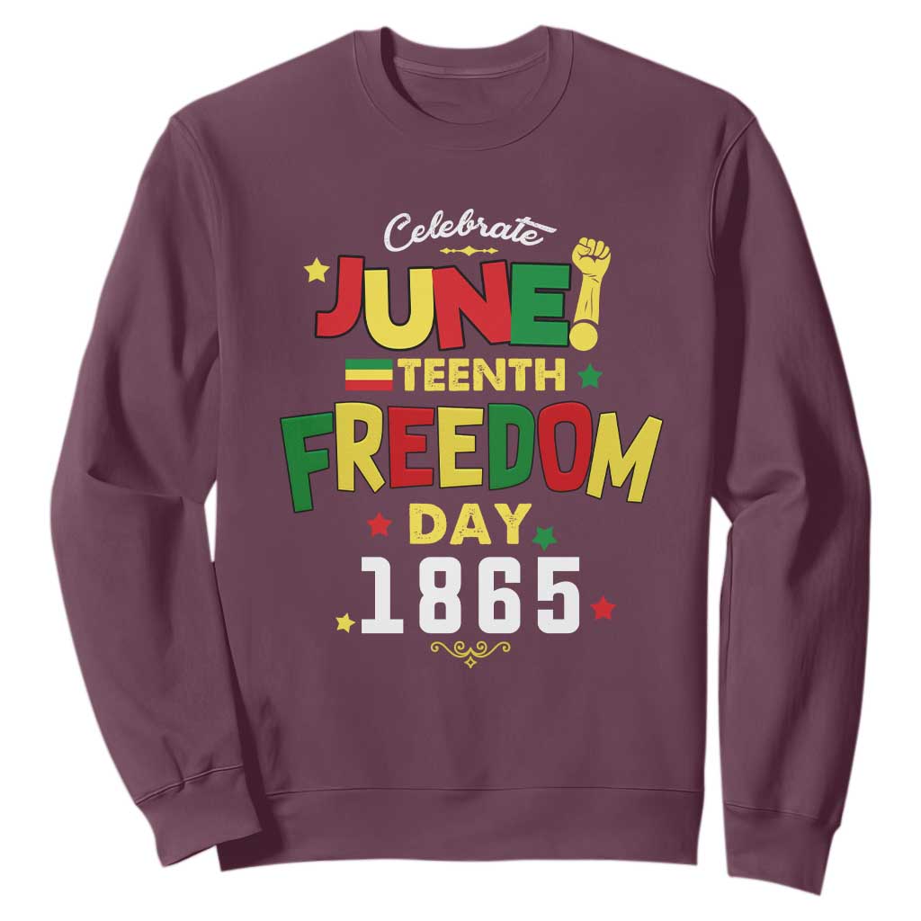 Celebrate Juneteenth 1865 Sweatshirt Freedom Day Black History Independence TS02