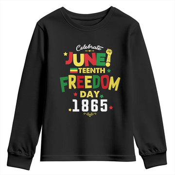 Celebrate Juneteenth 1865 Youth Sweatshirt Freedom Day Black History Independence TS02