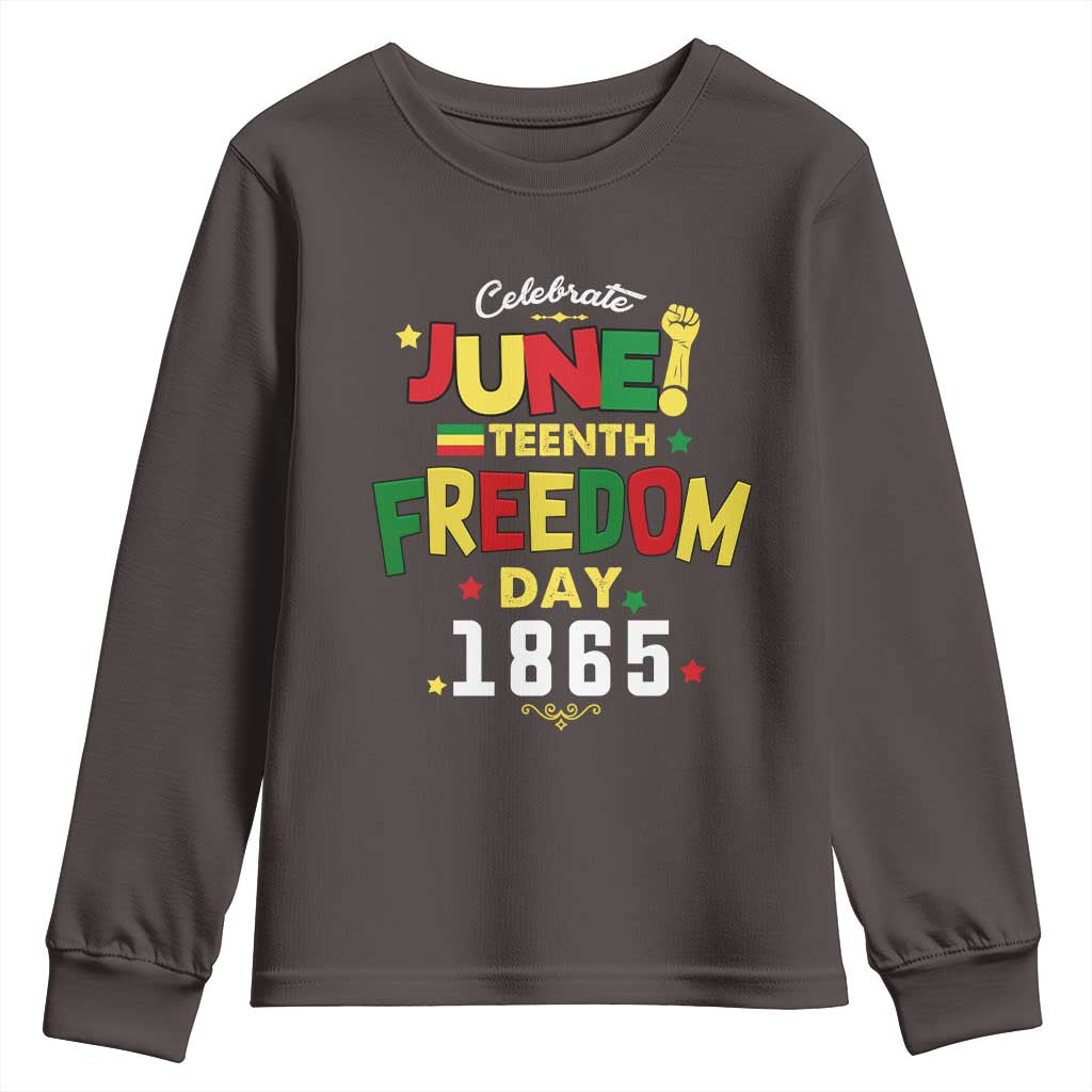 Celebrate Juneteenth 1865 Youth Sweatshirt Freedom Day Black History Independence TS02