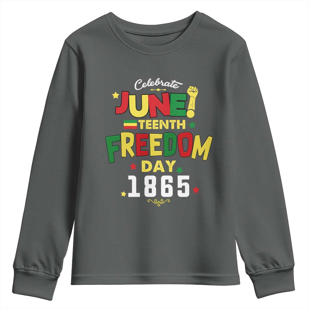 Celebrate Juneteenth 1865 Youth Sweatshirt Freedom Day Black History Independence TS02