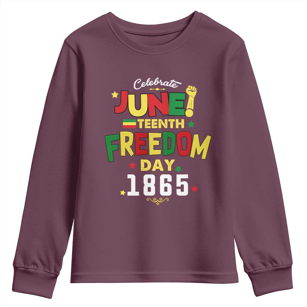 Celebrate Juneteenth 1865 Youth Sweatshirt Freedom Day Black History Independence TS02