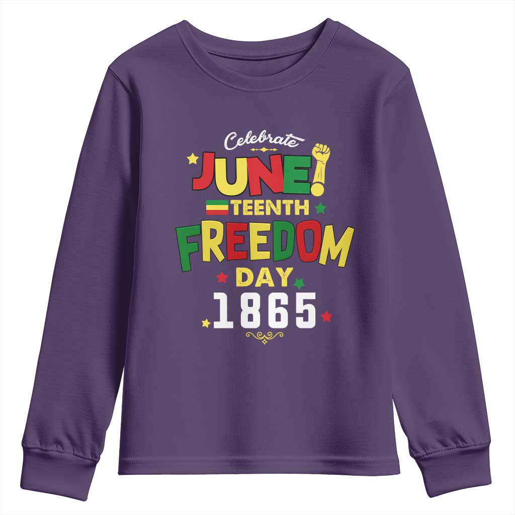 Celebrate Juneteenth 1865 Youth Sweatshirt Freedom Day Black History Independence TS02
