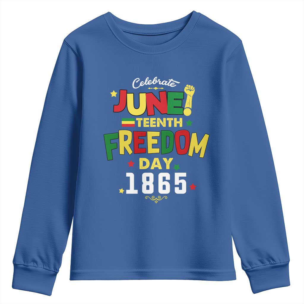 Celebrate Juneteenth 1865 Youth Sweatshirt Freedom Day Black History Independence TS02