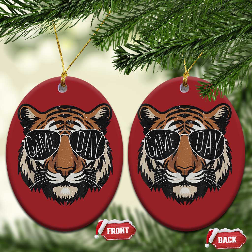 American Football Game Day Christmas Ornament Touchdown Season Cool Tiger TS02
