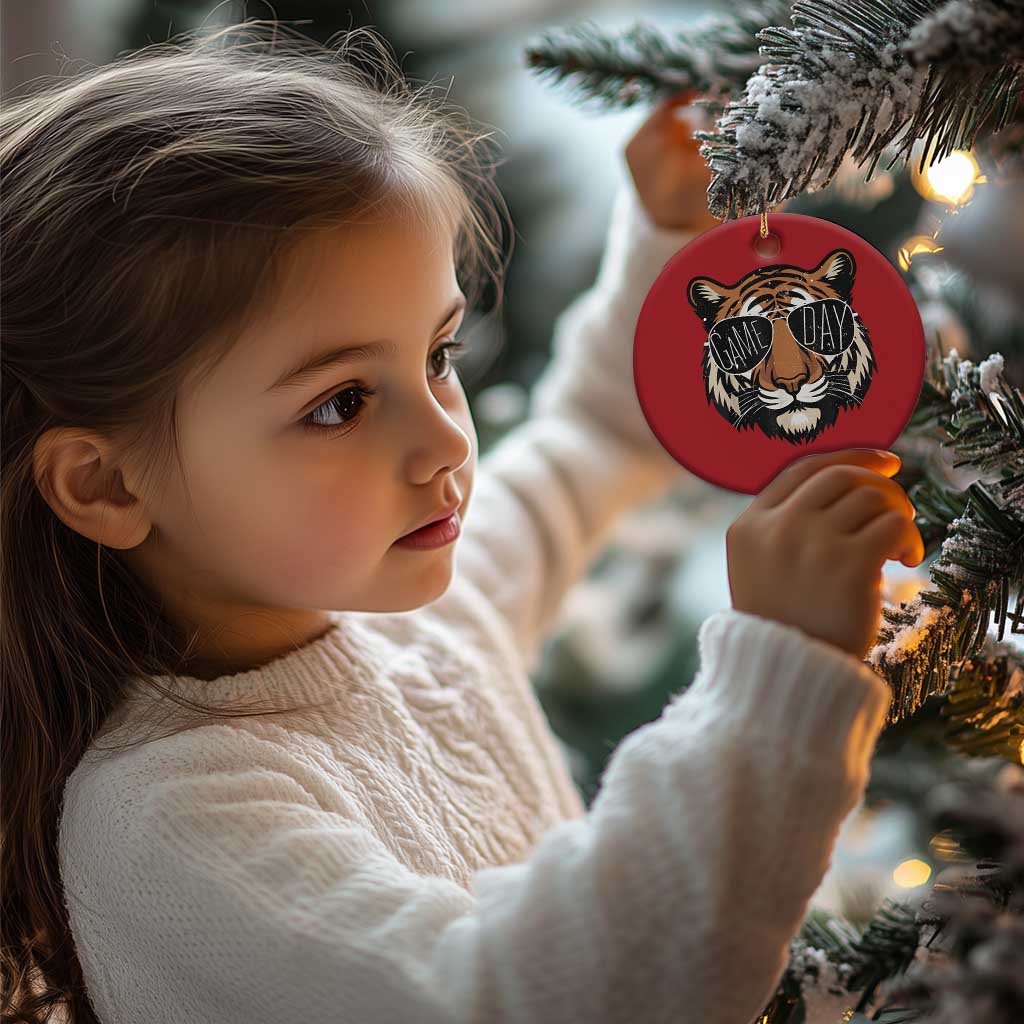 American Football Game Day Christmas Ornament Touchdown Season Cool Tiger TS02