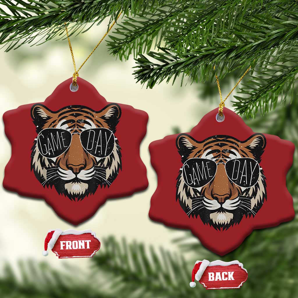 American Football Game Day Christmas Ornament Touchdown Season Cool Tiger TS02