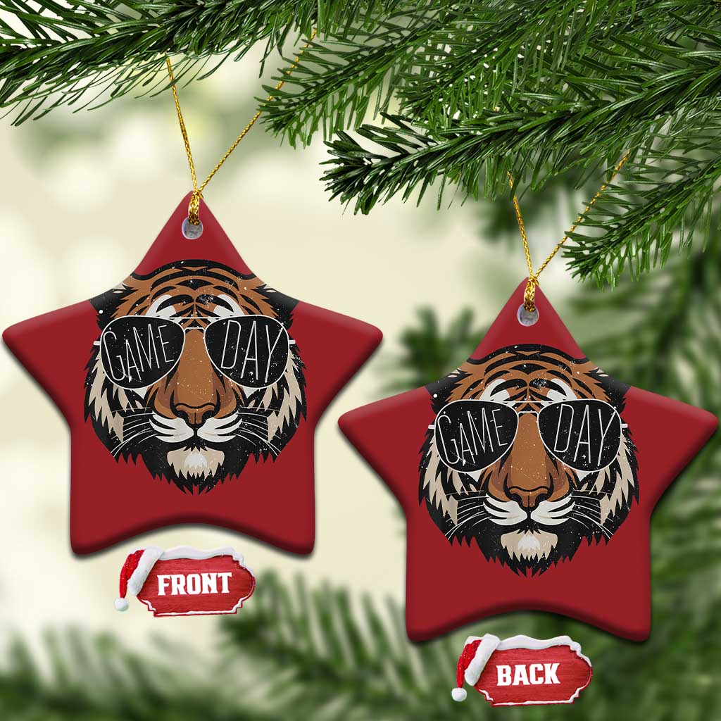 American Football Game Day Christmas Ornament Touchdown Season Cool Tiger TS02