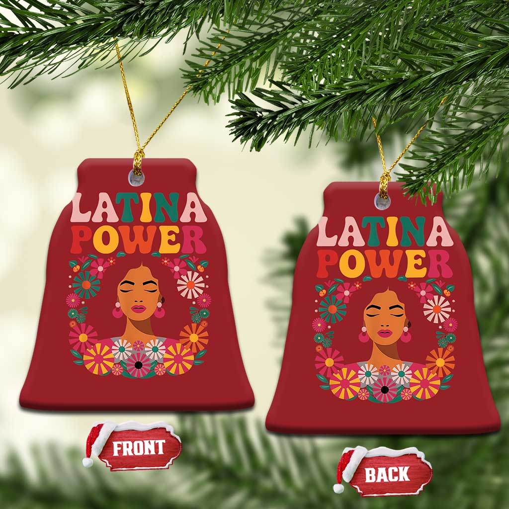 Latina Power Christmas Ornament Floral Hispanic Heritage TS02
