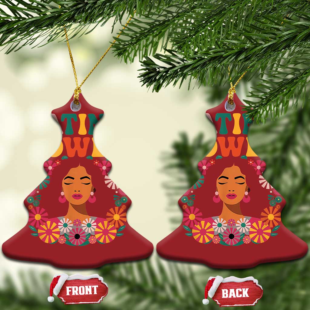 Latina Power Christmas Ornament Floral Hispanic Heritage TS02
