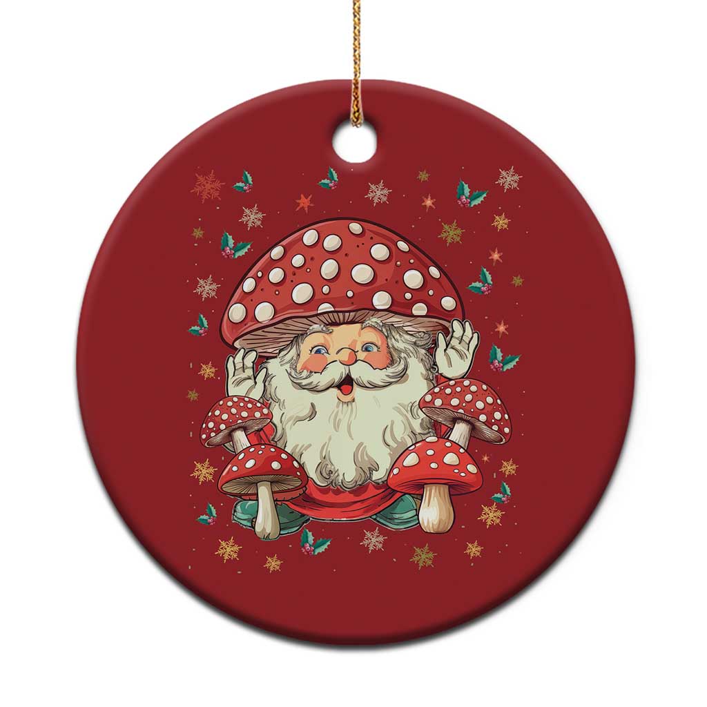 Cottagecore Santa Christmas Ornament Retro Vintage Christmas Mushroom Core Claus Face TS02