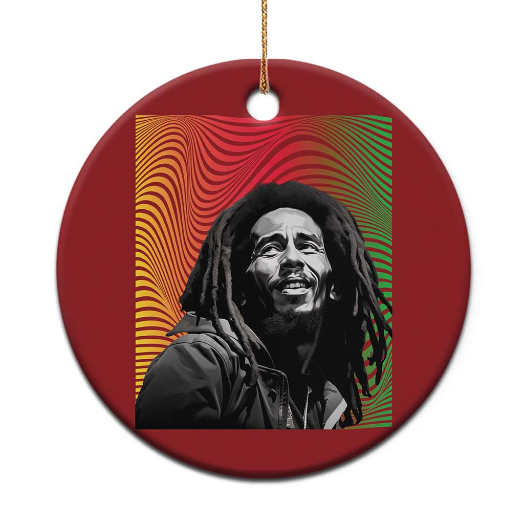 Legend Bob Christmas Ornament One Love The Reggae Vintage Graphic TS02