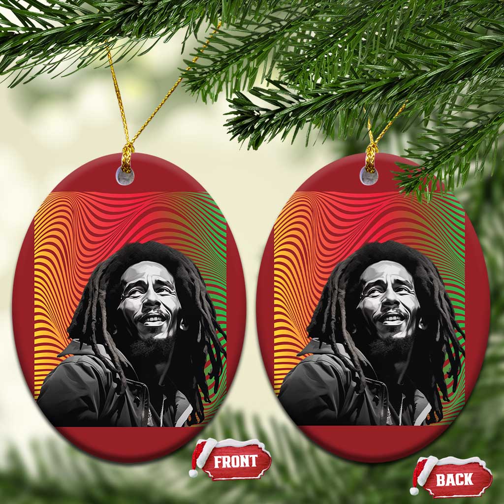 Legend Bob Christmas Ornament One Love The Reggae Vintage Graphic TS02