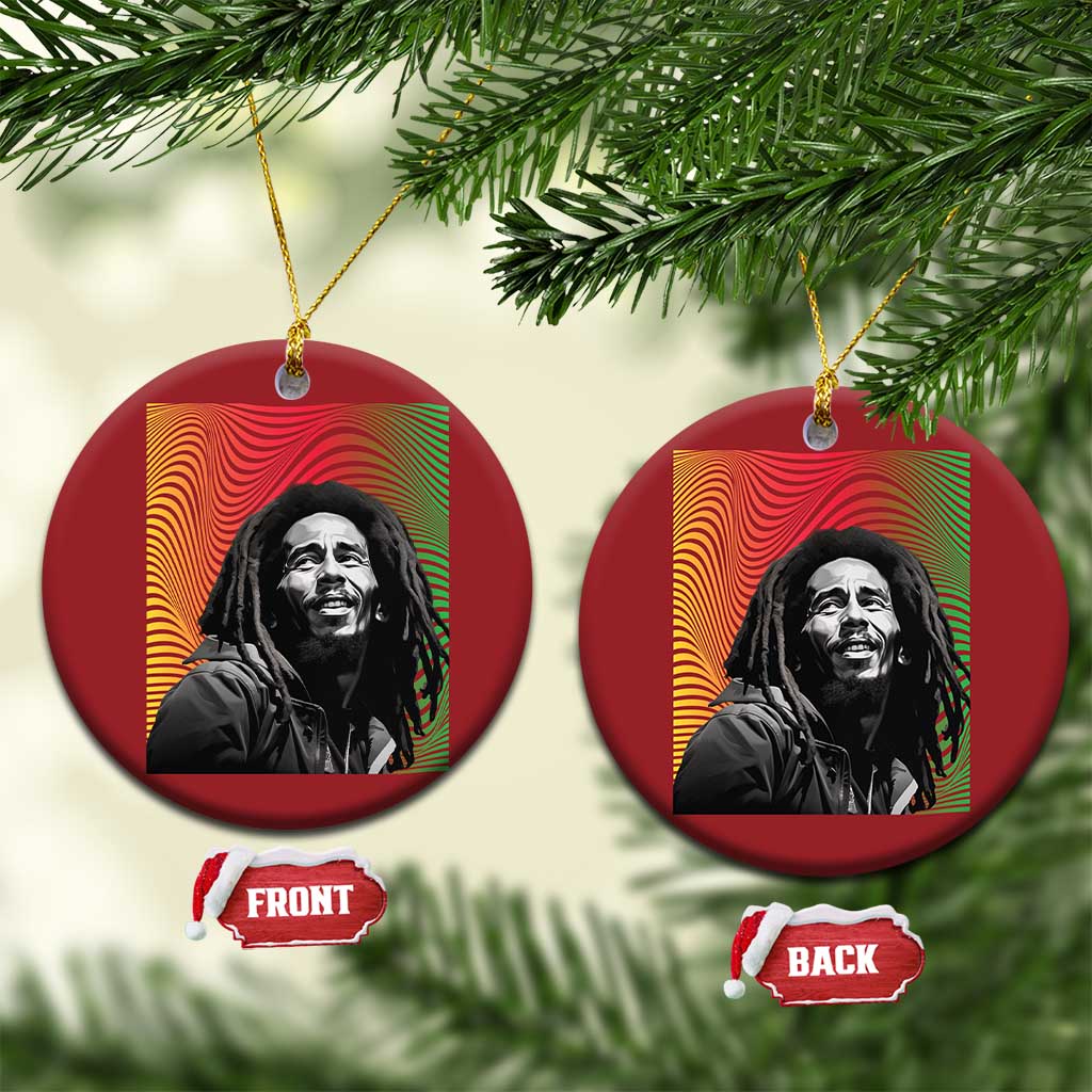 Legend Bob Christmas Ornament One Love The Reggae Vintage Graphic TS02