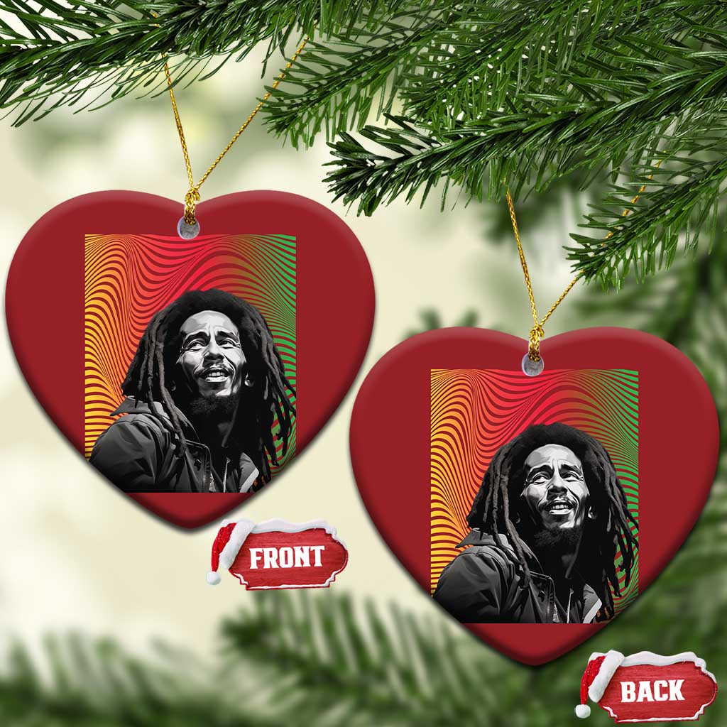 Legend Bob Christmas Ornament One Love The Reggae Vintage Graphic TS02