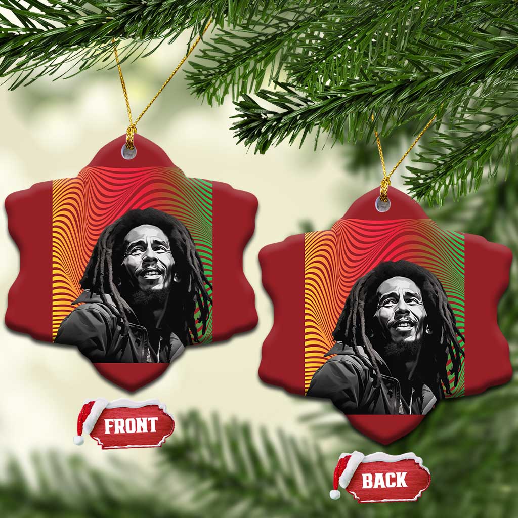 Legend Bob Christmas Ornament One Love The Reggae Vintage Graphic TS02